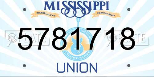 5781718 Mississippi License Plate