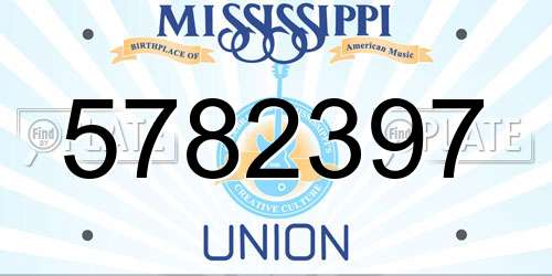 5782397 Mississippi License Plate