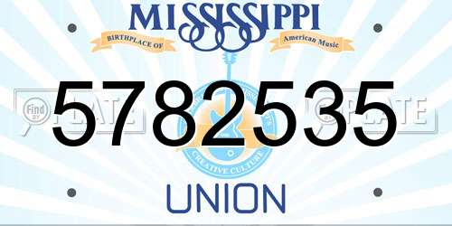 5782535 Mississippi License Plate