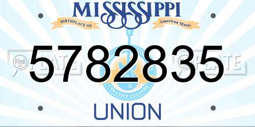 5782835 Mississippi License Plate