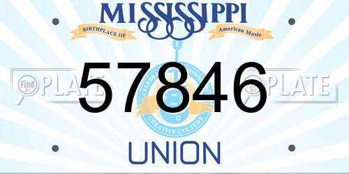 57846 Mississippi License Plate