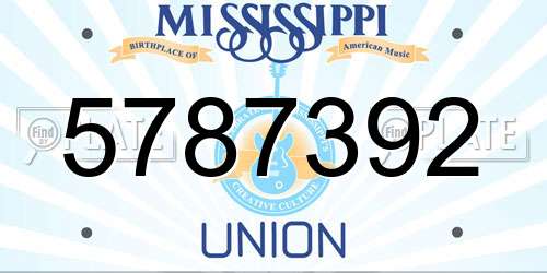 5787392 Mississippi License Plate