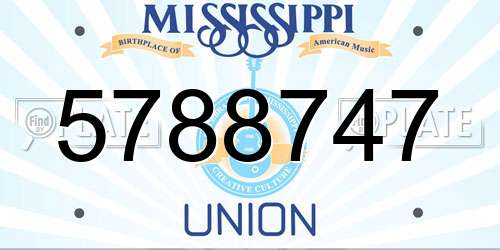5788747 Mississippi License Plate