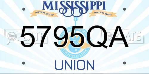 5795QA Mississippi License Plate