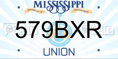 579BXR Mississippi License Plate