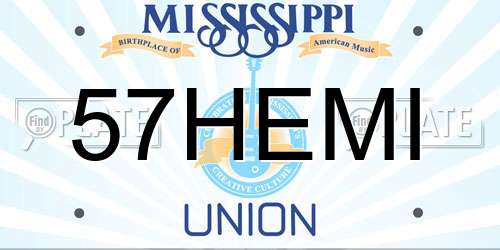 57HEMI Mississippi License Plate