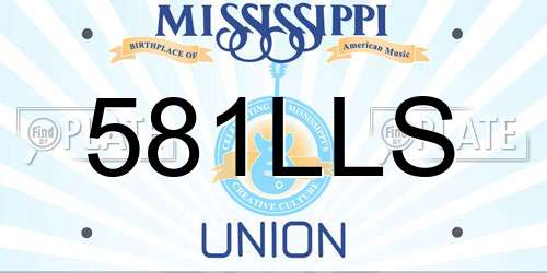581LLS Mississippi License Plate