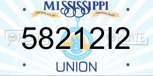 58212I2 Mississippi License Plate