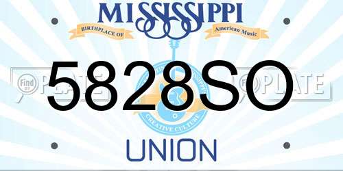 5828SO Mississippi License Plate