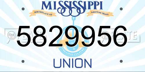 5829956 Mississippi License Plate