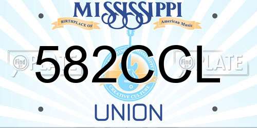 582CCL Mississippi License Plate