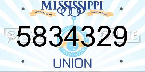 5834329 Mississippi License Plate