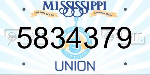 5834379 Mississippi License Plate