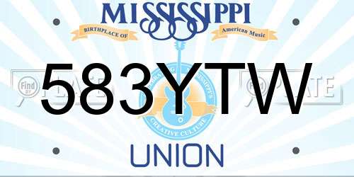583YTW Mississippi License Plate