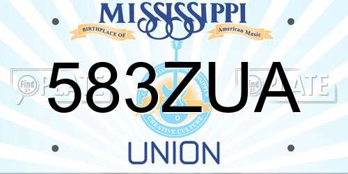 583ZUA Mississippi License Plate