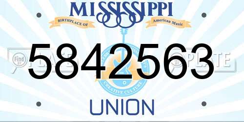 5842563 Mississippi License Plate