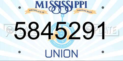 5845291 Mississippi License Plate