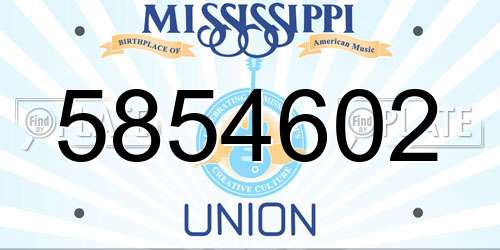 5854602 Mississippi License Plate