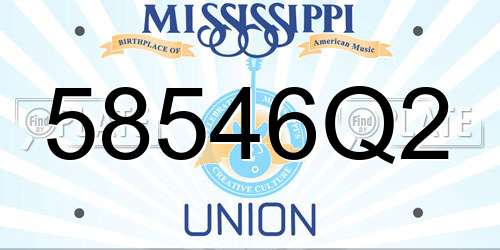 58546Q2 Mississippi License Plate