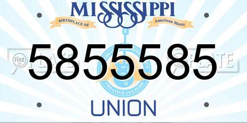 5855585 Mississippi License Plate