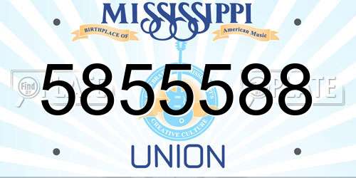 5855588 Mississippi License Plate