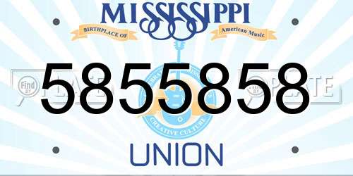 5855858 Mississippi License Plate