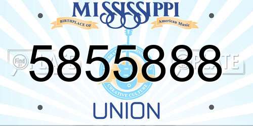 5855888 Mississippi License Plate