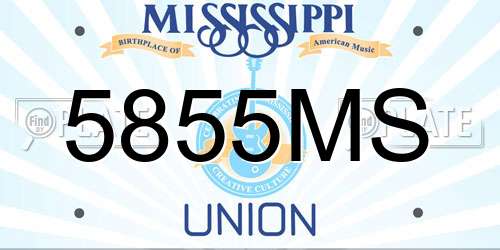 5855MS Mississippi License Plate
