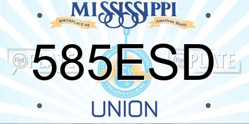 585ESD Mississippi License Plate