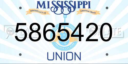 5865420 Mississippi License Plate