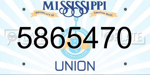 5865470 Mississippi License Plate