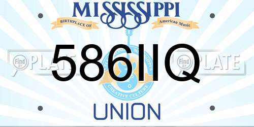586IIQ Mississippi License Plate
