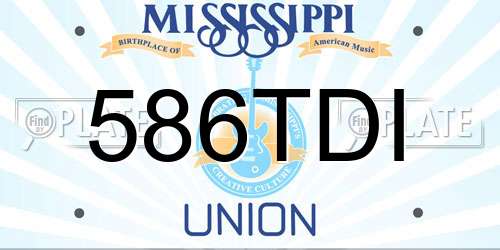 586TDI Mississippi License Plate