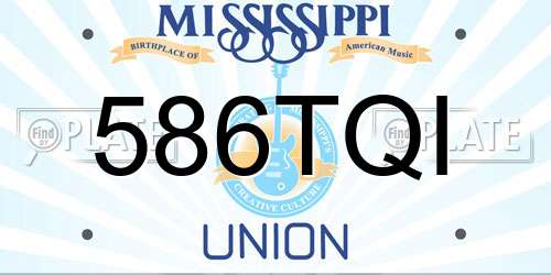 586TQI Mississippi License Plate