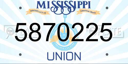 5870225 Mississippi License Plate