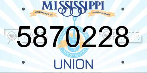 5870228 Mississippi License Plate