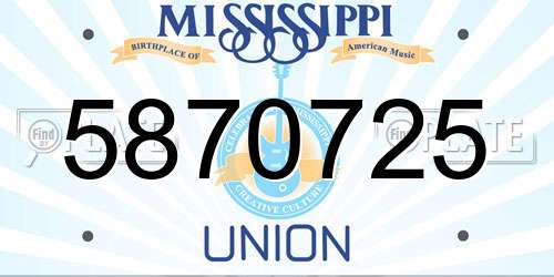 5870725 Mississippi License Plate