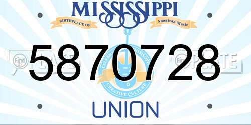 5870728 Mississippi License Plate