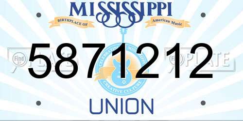 5871212 Mississippi License Plate