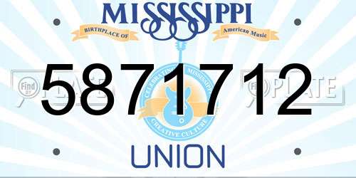 5871712 Mississippi License Plate