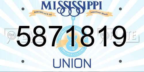 5871819 Mississippi License Plate