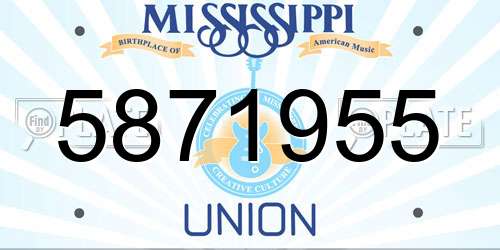 5871955 Mississippi License Plate