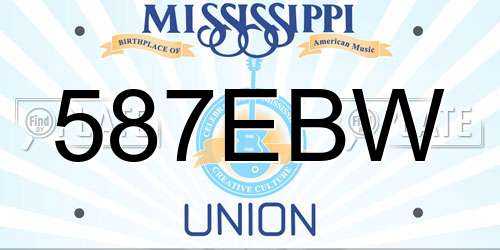 587EBW Mississippi License Plate
