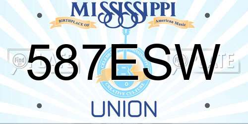 587ESW Mississippi License Plate