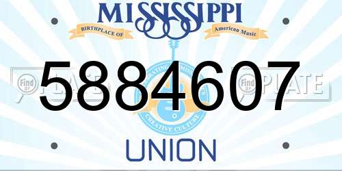5884607 Mississippi License Plate