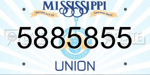 5885855 Mississippi License Plate