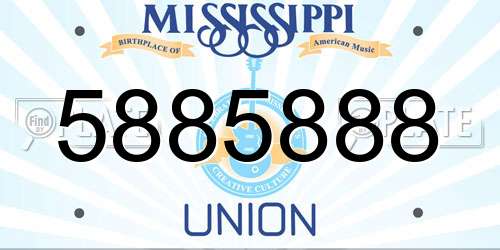 5885888 Mississippi License Plate