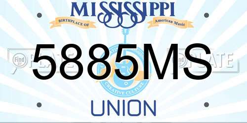 5885MS Mississippi License Plate