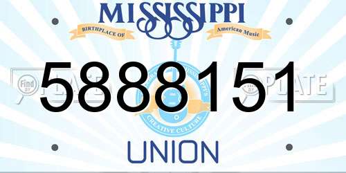 5888151 Mississippi License Plate