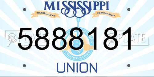 5888181 Mississippi License Plate